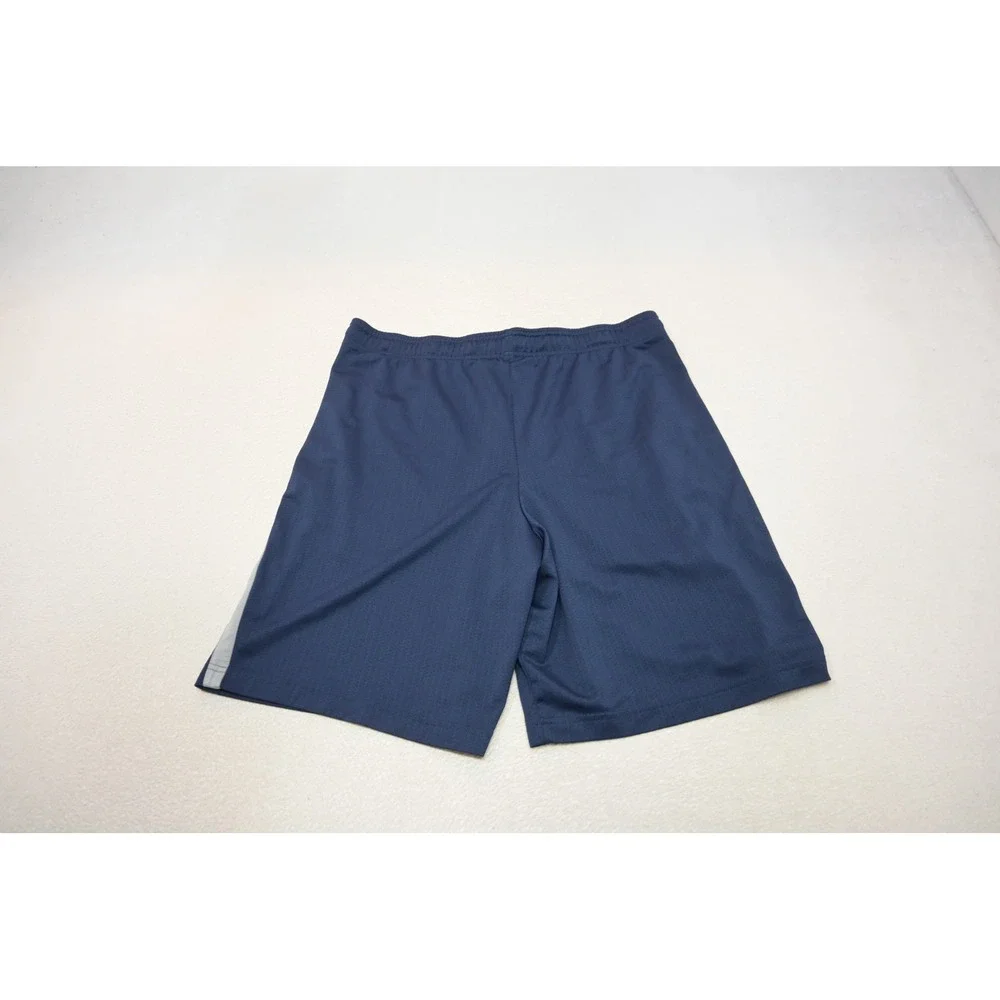 Under Armour Athletic Gym Shorts Mens XL Blue HeatGear Mesh‎ Side Stripe EUC